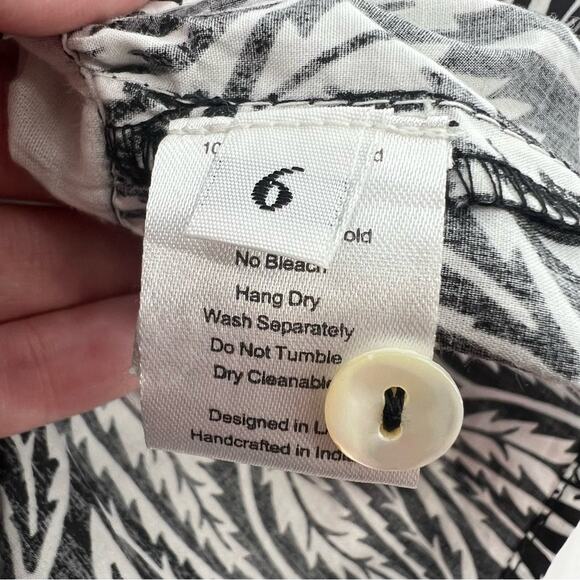 St. Roche Anya Top crop black white sz 6 - Picture 8 of 9